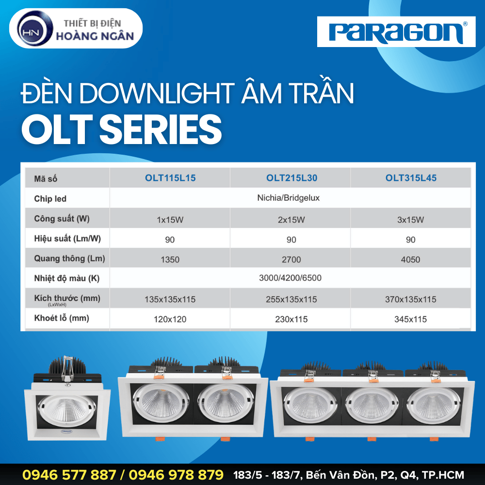 Đèn Downlight Âm Trần Paragon OLT Series