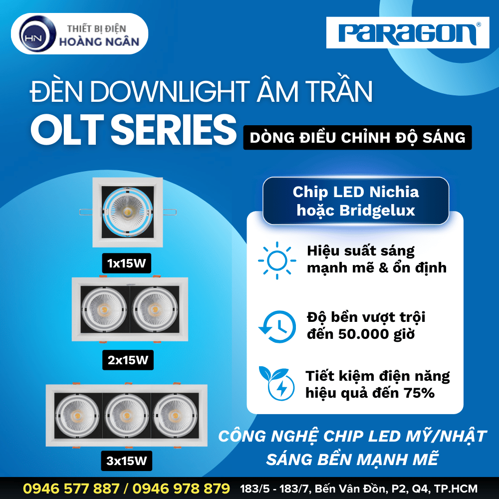 Đèn Downlight Âm Trần Paragon OLT Series - Điều Chỉnh Độ Sáng
