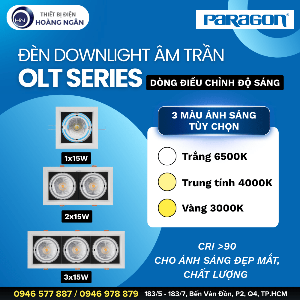 Đèn Downlight Âm Trần Paragon OLT Series - Điều Chỉnh Độ Sáng