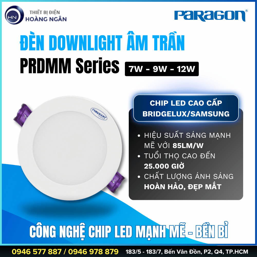 Đèn Downlight Âm Trần Paragon PRDMM Series