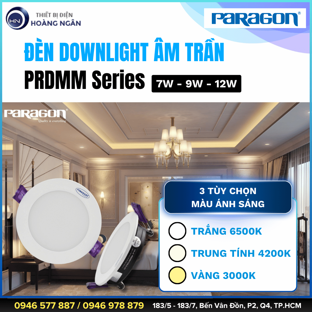 Đèn Downlight Âm Trần Paragon PRDMM Series
