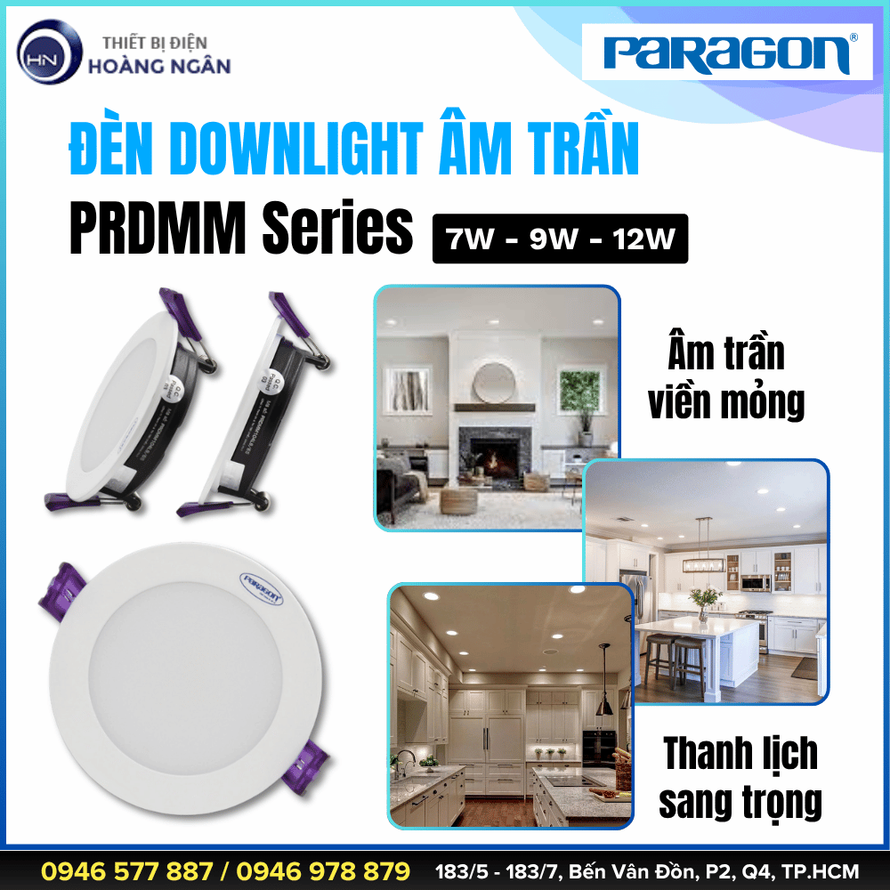 Đèn Downlight Âm Trần Paragon PRDMM Series