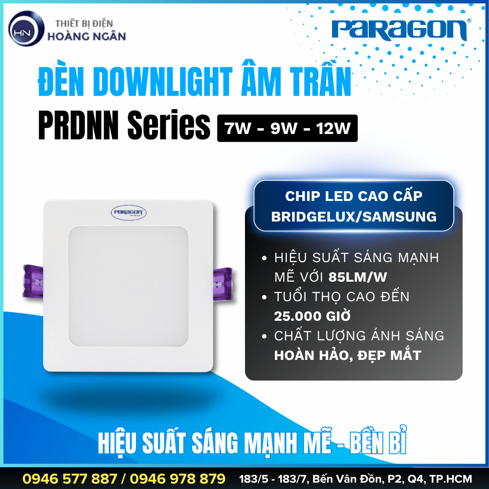 Đèn Downlight Âm Trần Paragon PRDNN Series - CCT