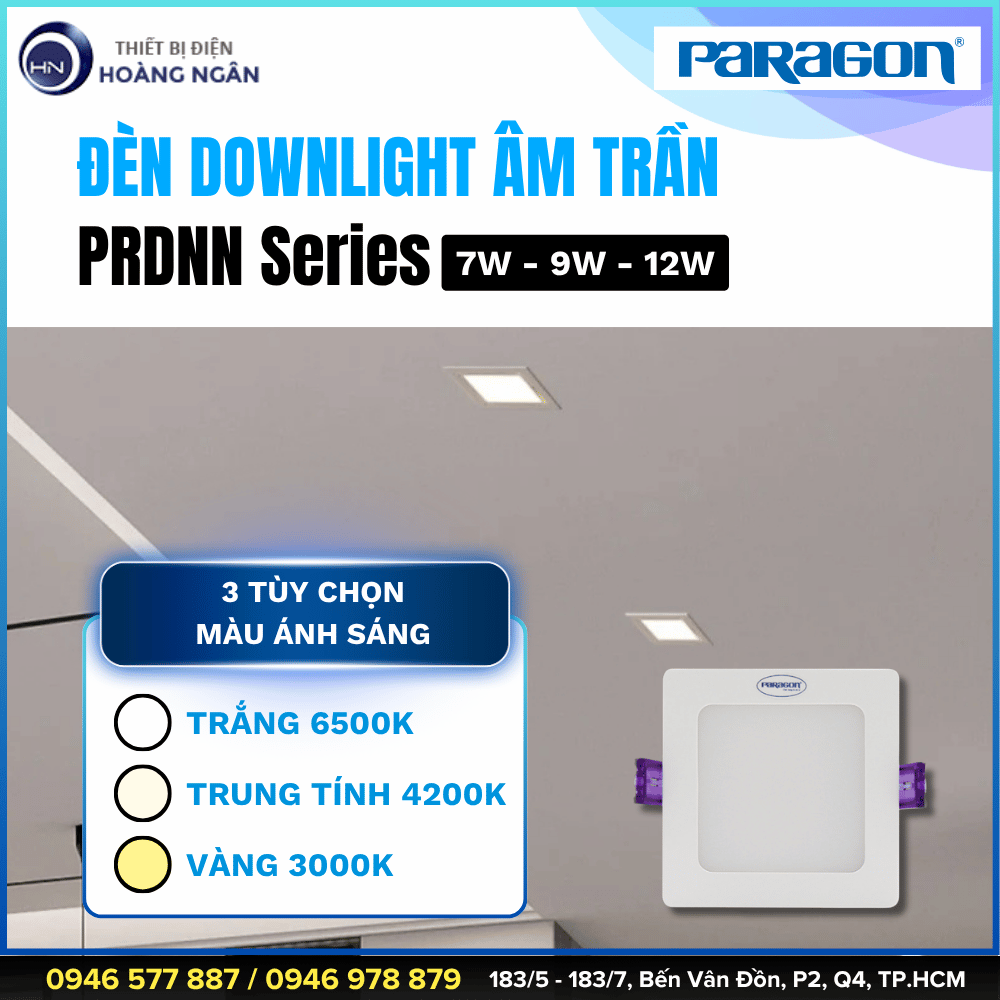 Đèn Downlight Âm Trần Paragon PRDNN Series - CCT