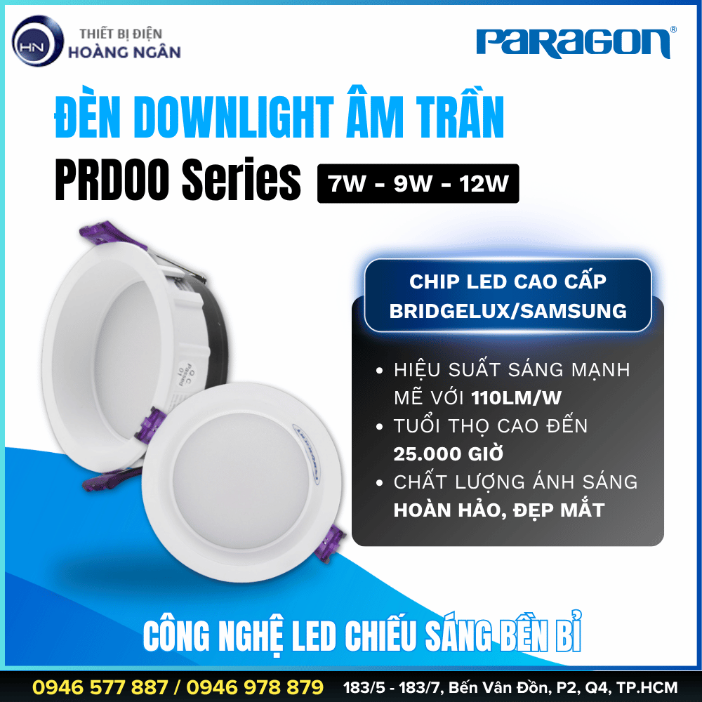 Đèn Downlight Âm Trần Paragon PRDOO Series - CCT