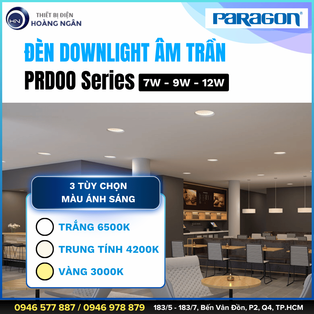 Đèn Downlight Âm Trần Paragon PRDOO Series - CCT