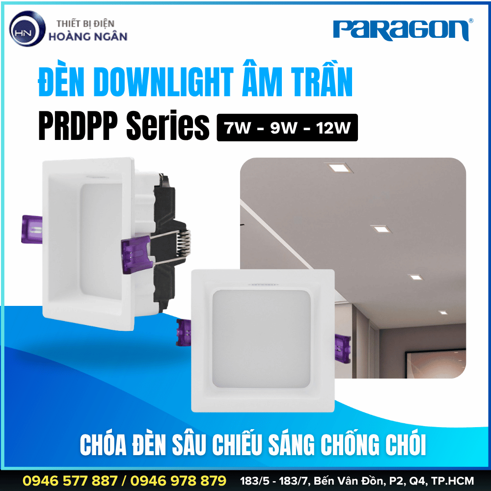 Đèn Downlight Âm Trần Paragon PRDPP Series - CCT