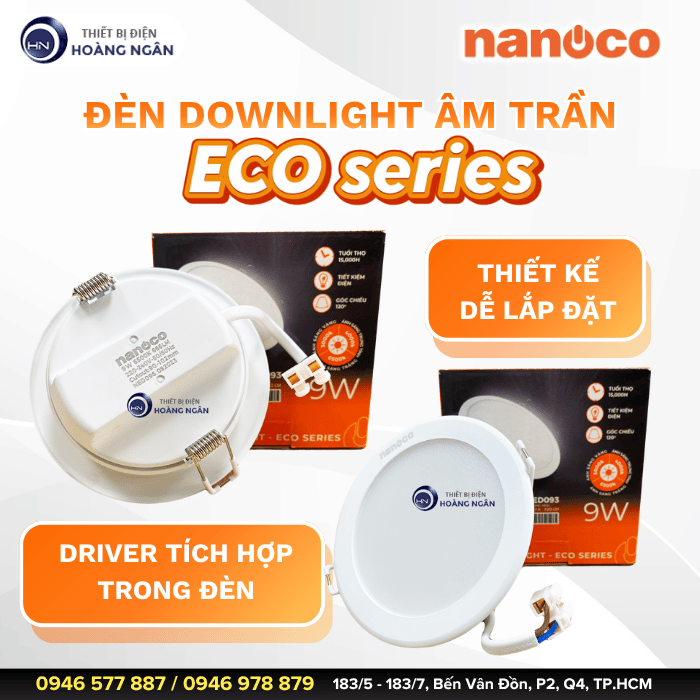 Đèn Downlight Âm Trần ECO Series Nanoco