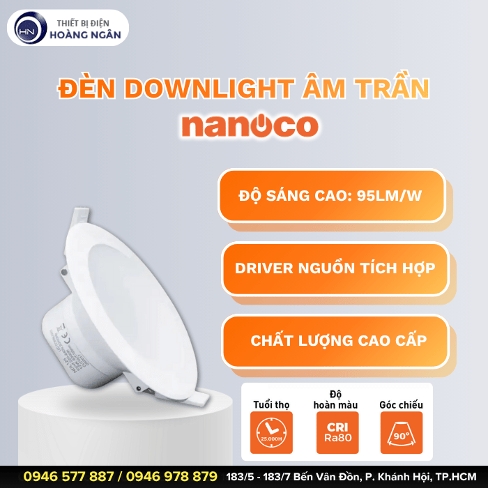 Đèn Downlight Âm Trần NDL084 Nanoco