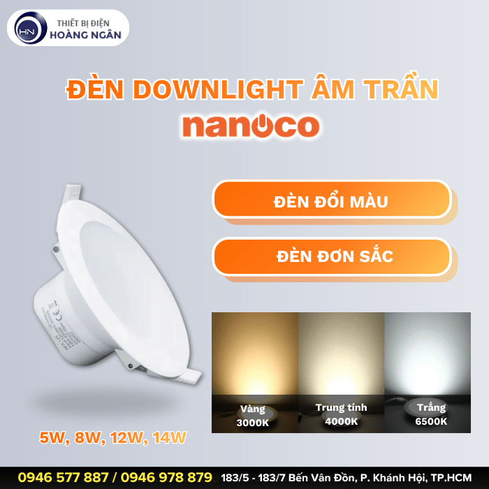 Đèn Downlight Âm Trần NDL084 Nanoco