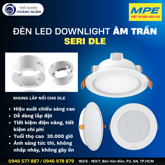 Đèn Downlight Âm Trần MPE Seri DLE