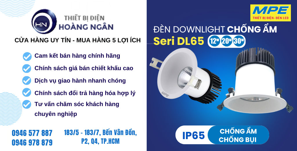 Đèn LED Downlight Chống Ẩm MPE - Seri DL65