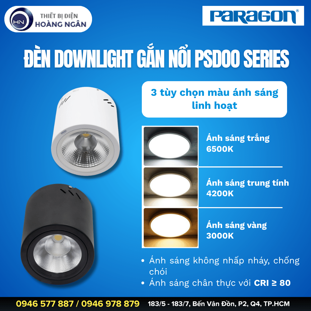 Đèn Downlight Gắn Nổi PSDOO Series Paragon