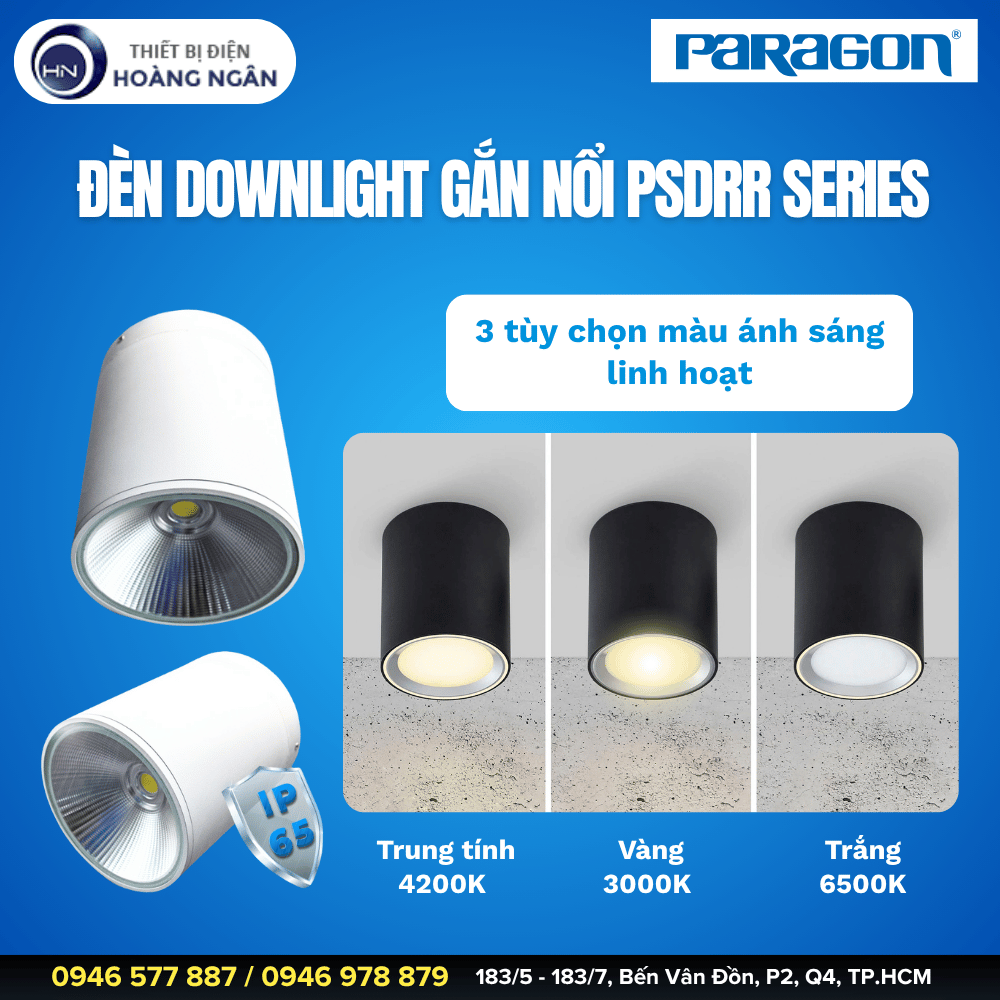 Đèn Downlight Gắn Nổi Paragon PSDRR Series