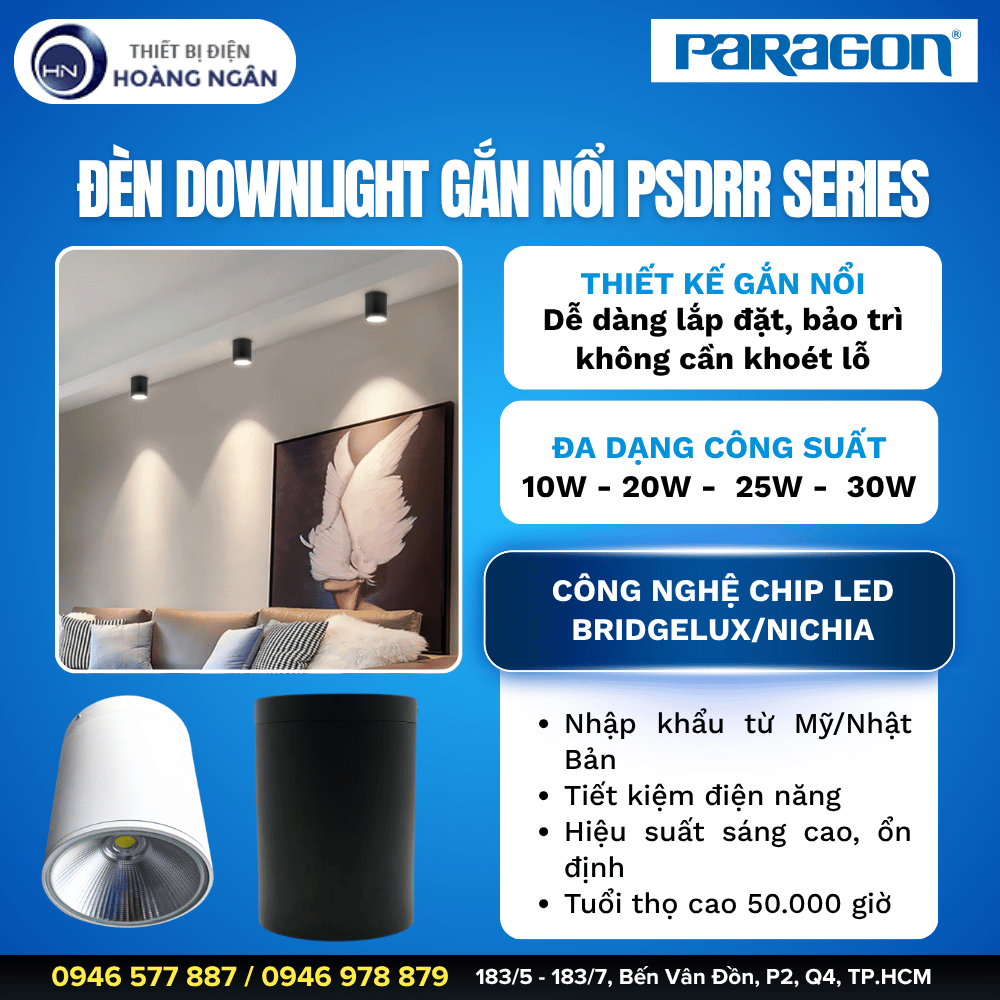 Đèn Downlight Gắn Nổi Paragon PSDRR Series