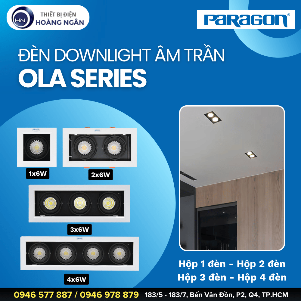 Đèn Downlight Hộp Âm Trần Paragon OLA Series