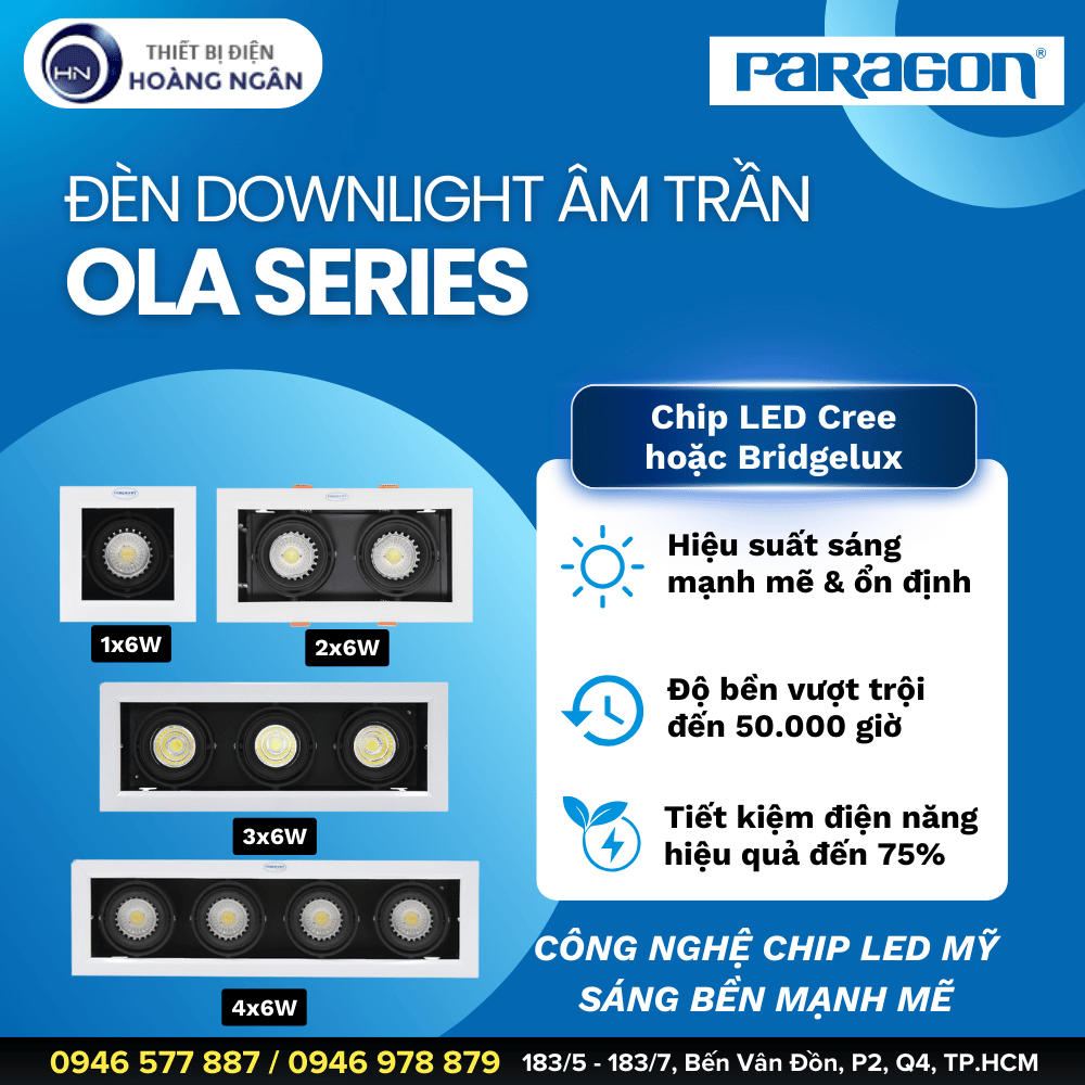 Đèn Downlight Hộp Âm Trần Paragon OLA Series