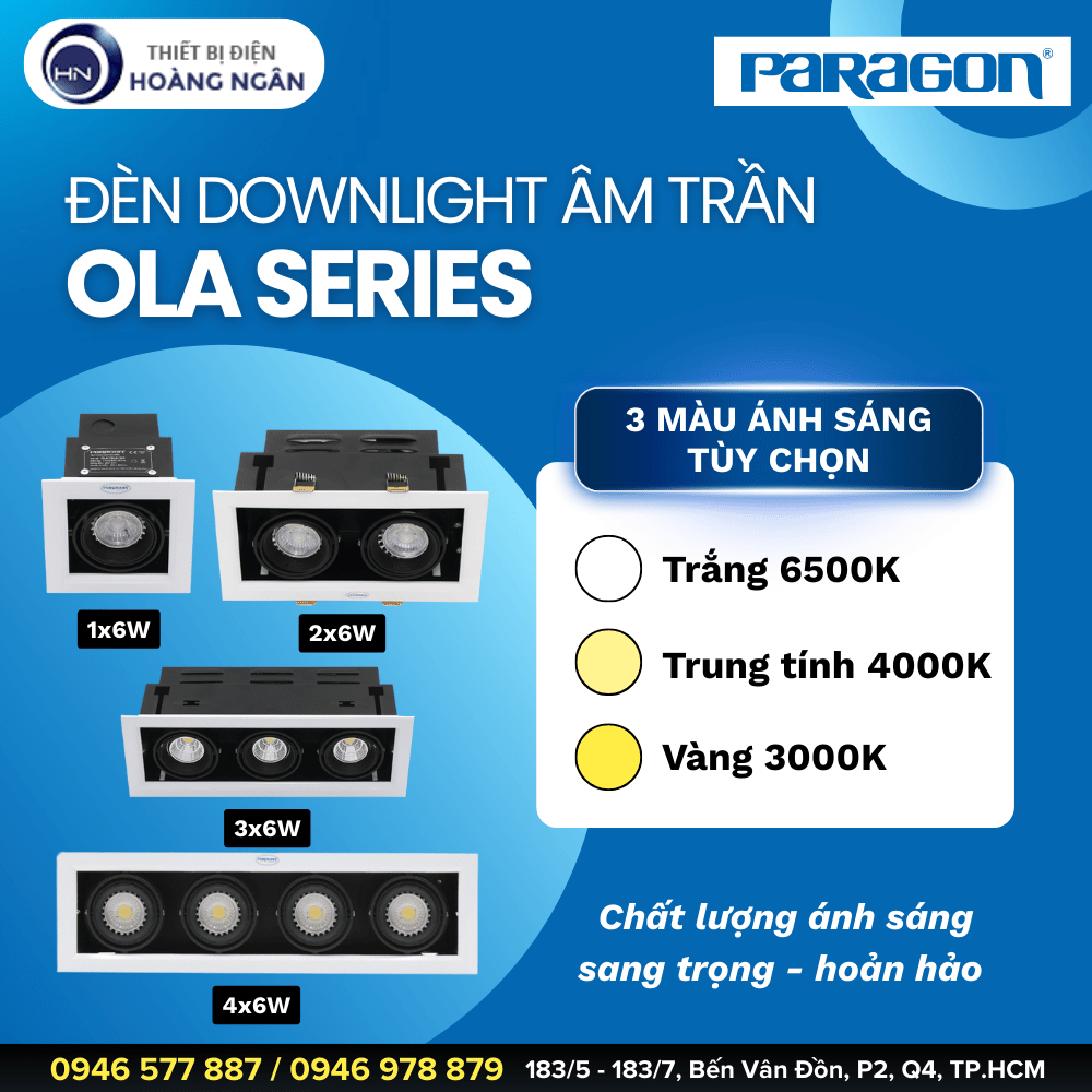 Đèn Downlight Hộp Âm Trần Paragon OLA Series