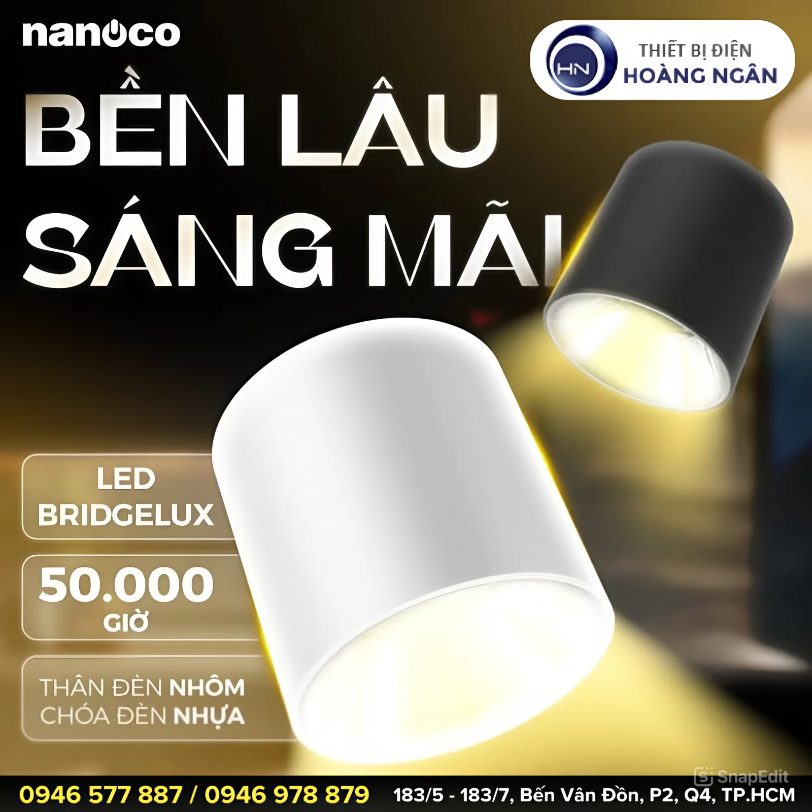 Đèn Downlight Trụ Nanoco