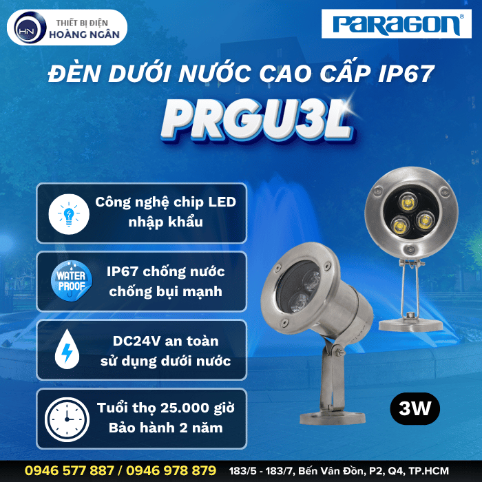 Đèn Dưới Nước Paragon PRGU3L