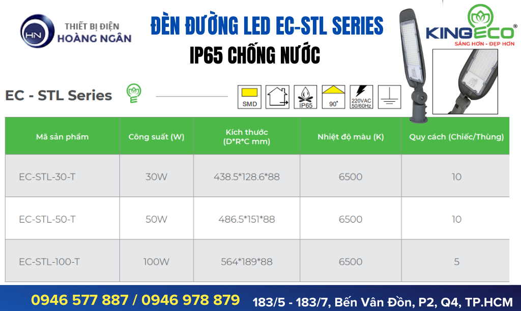 Đèn Đường LED EC-STL Series KingEco