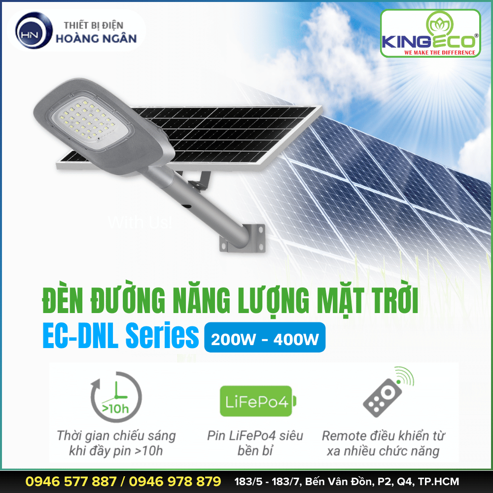 Đèn Đường Năng Lượng Mặt Trời Kingeco EC-DNL Series