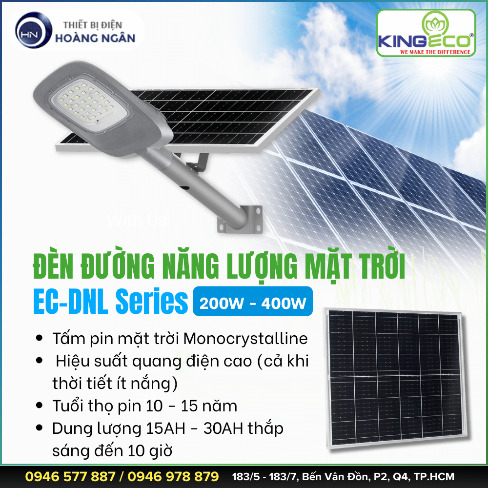 Đèn Đường Năng Lượng Mặt Trời Kingeco EC-DNL Series