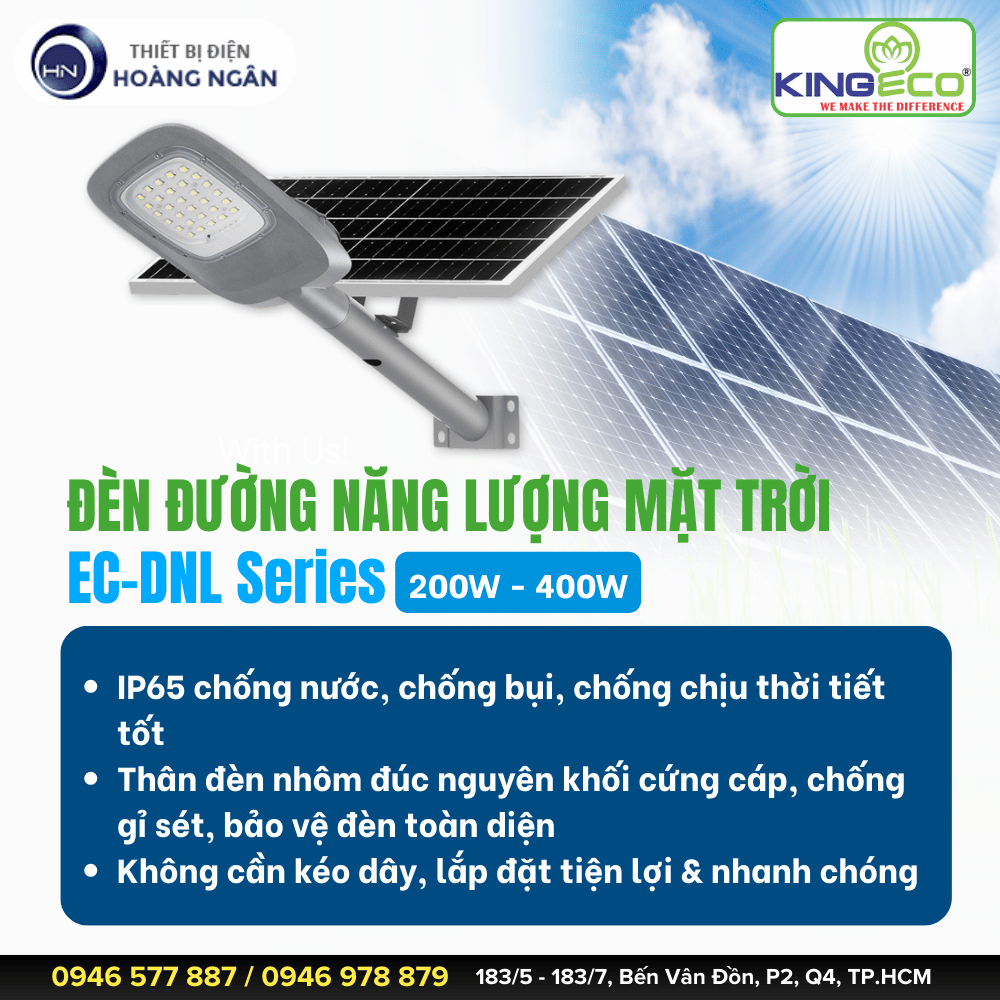Đèn Đường Năng Lượng Mặt Trời Kingeco EC-DNL Series