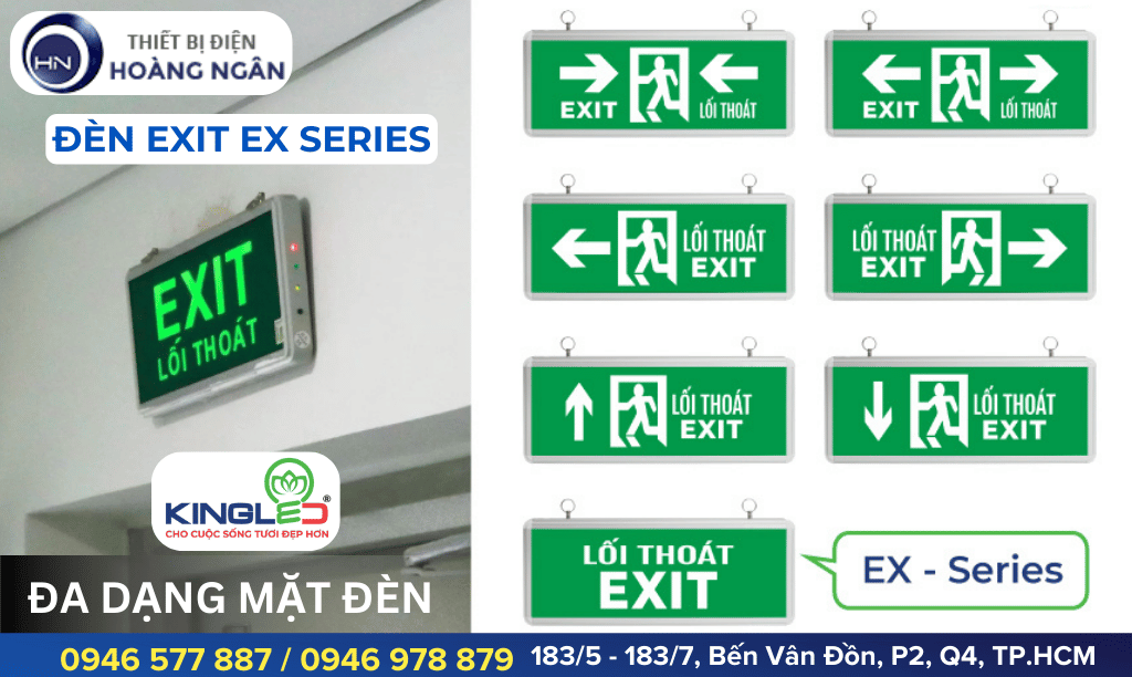 Đèn Exit Sự Cố EX Series KingLED 3W