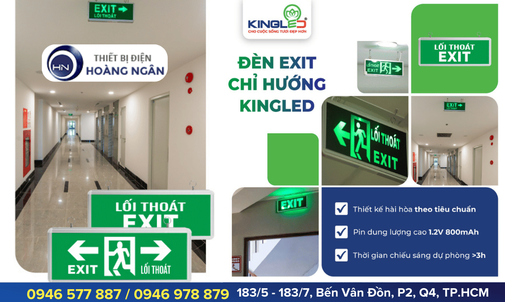 Đèn Exit Sự Cố EX Series KingLED 3W