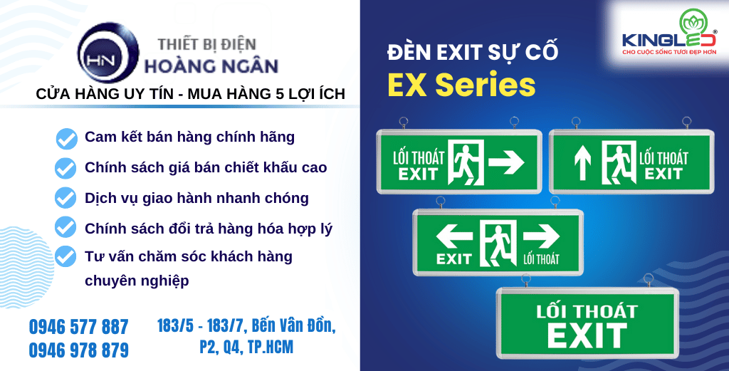 Đèn Exit Thoát Hiểm EX Series KingLED 3W