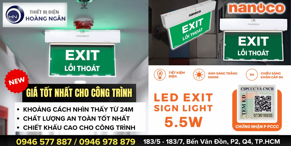 Đèn EXIT Thoát Hiểm Nanoco NEX2108C1