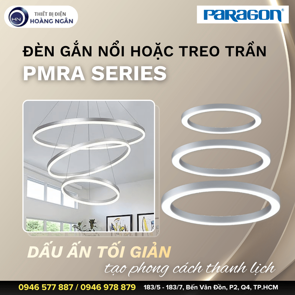 Đèn gắn nổi hoặc treo trần PARAGON PMRA Series