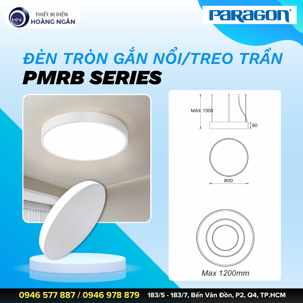 Đèn Gắn Nổi Hoặc Treo Trần Paragon PMRB Series