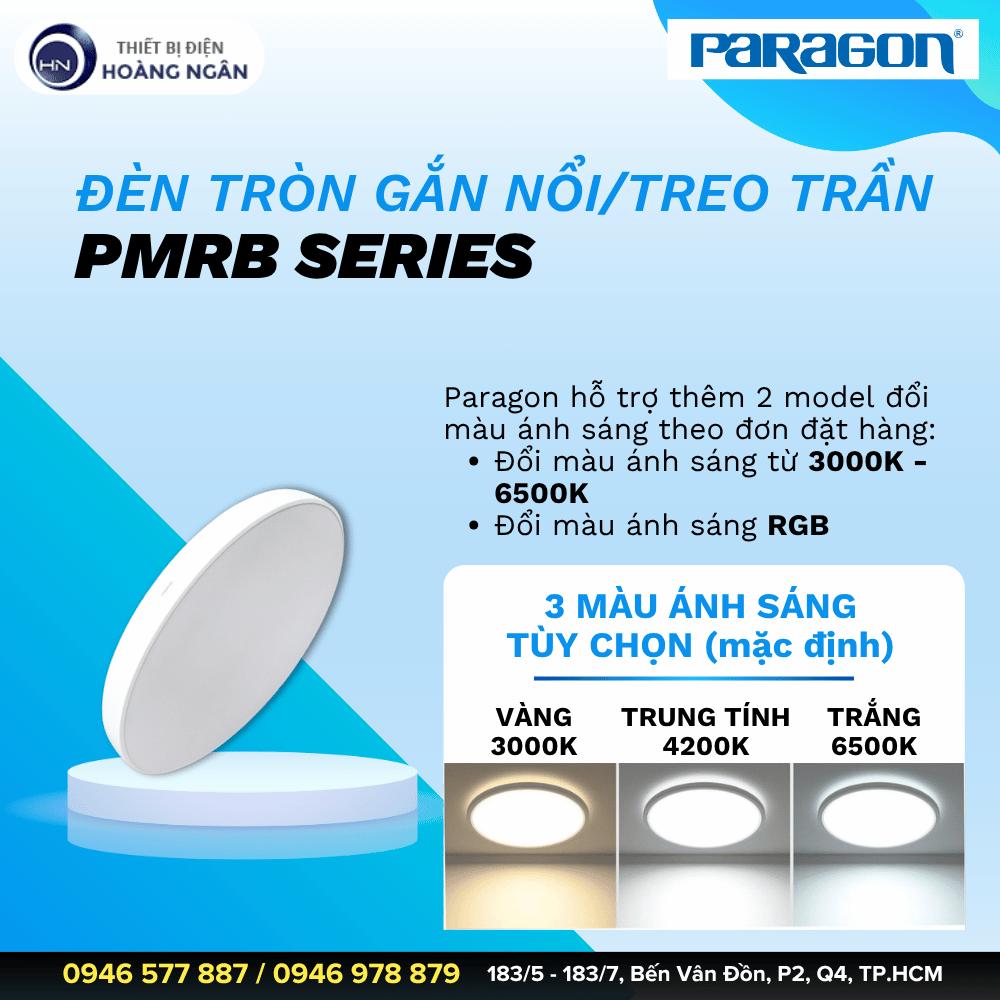 Đèn Gắn Nổi Hoặc Treo Trần Paragon PMRB Series