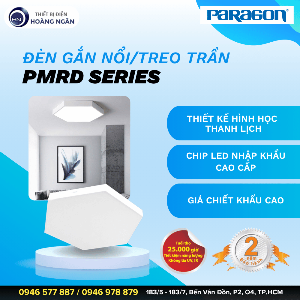 Đèn Gắn Nổi Hoặc Treo Trần Paragon PMRD Series