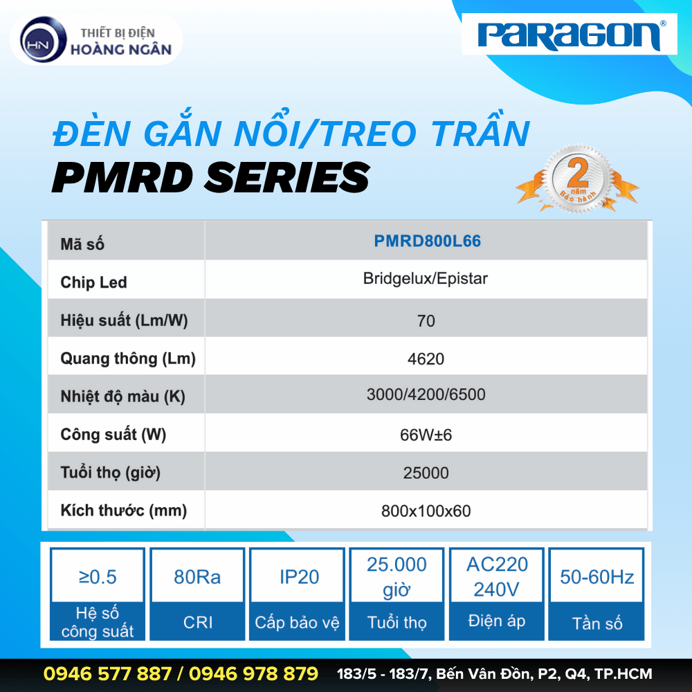Đèn Gắn Nổi Hoặc Treo Trần Paragon PMRD Series