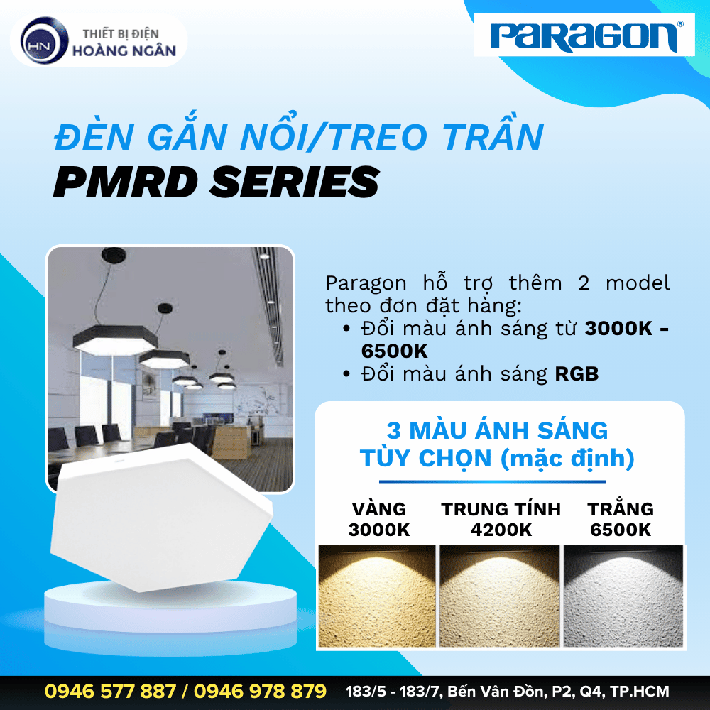 Đèn Gắn Nổi Hoặc Treo Trần Paragon PMRD Series