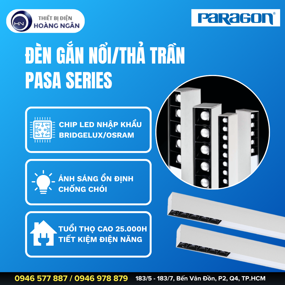 Đèn Gắn Nổi Hoặc Treo Trần Paragon PASA Series
