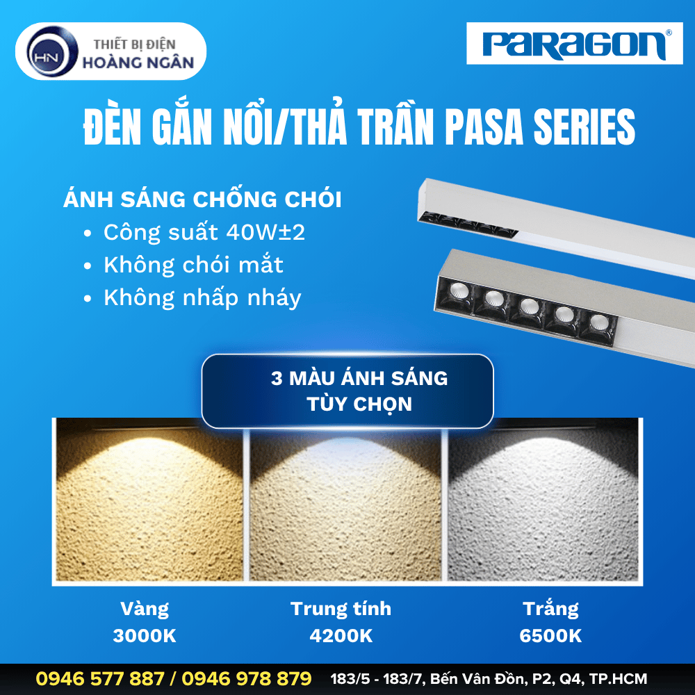 Đèn Gắn Nổi Hoặc Treo Trần Paragon PASA Series