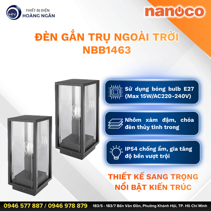 Đèn LED Sân Vườn Ngoài Trời NGL2723 Nanoco