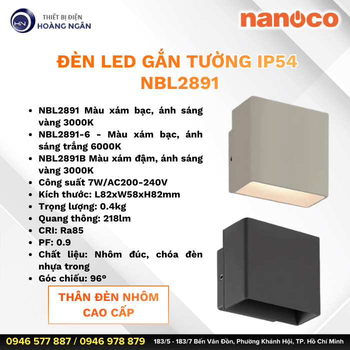 Đèn gắn tường Nanoco