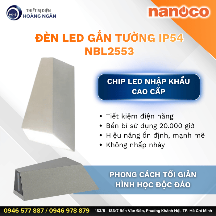 Đèn gắn tường Nanoco
