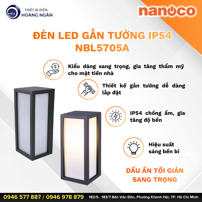 Đèn gắn tường Nanoco