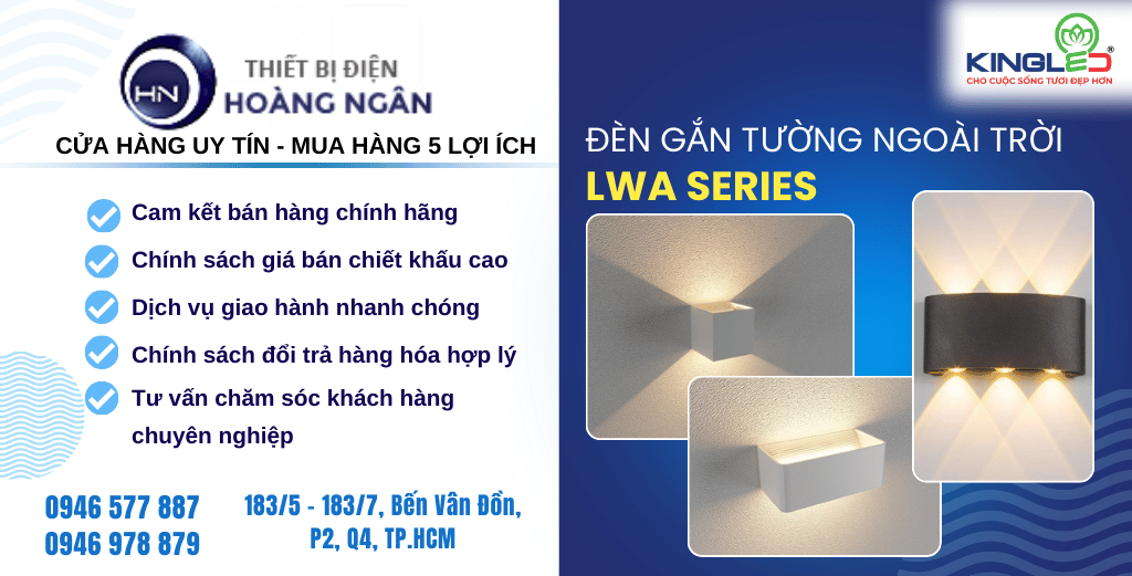 Đèn gắn tường ngoài trời Kingled LWA Series