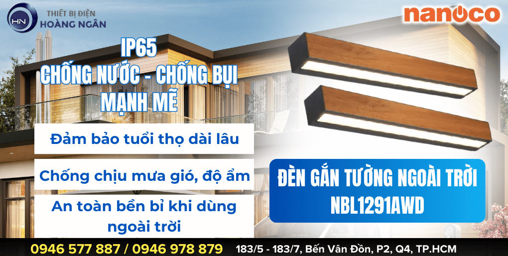 Đèn Gắn Tường Ngoài Trời Nanoco NBL1291AWD