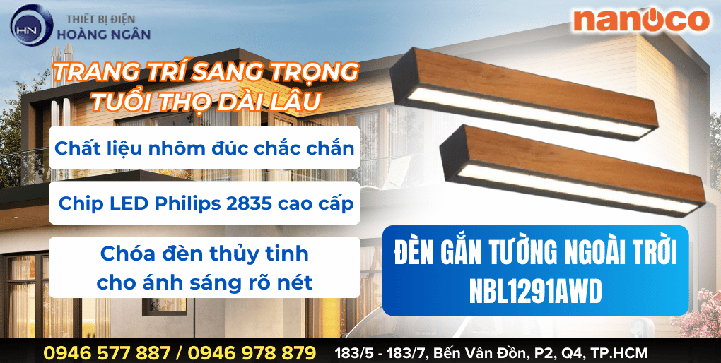 Đèn Gắn Tường Ngoài Trời Nanoco NBL1291AWD