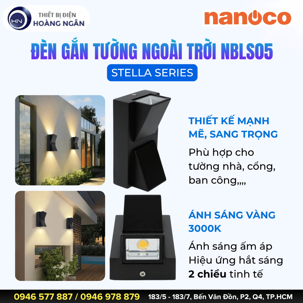 Đèn Gắn Tường Ngoài Trời NBLS05 Nanoco
