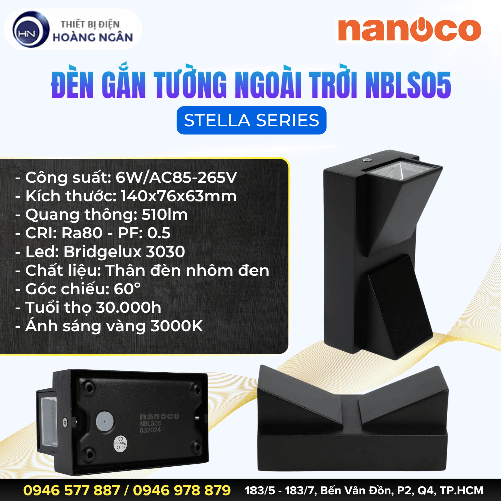 Đèn Gắn Tường Ngoài Trời NBLS05 Nanoco
