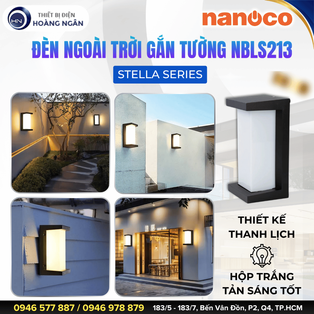 Đèn Gắn Tường Ngoài Trời Nanoco NBLS213